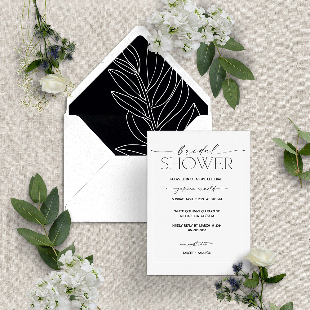 Black and White Contrast Invitation