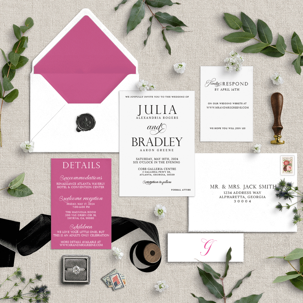 Bold Statements Wedding Invitation Suite