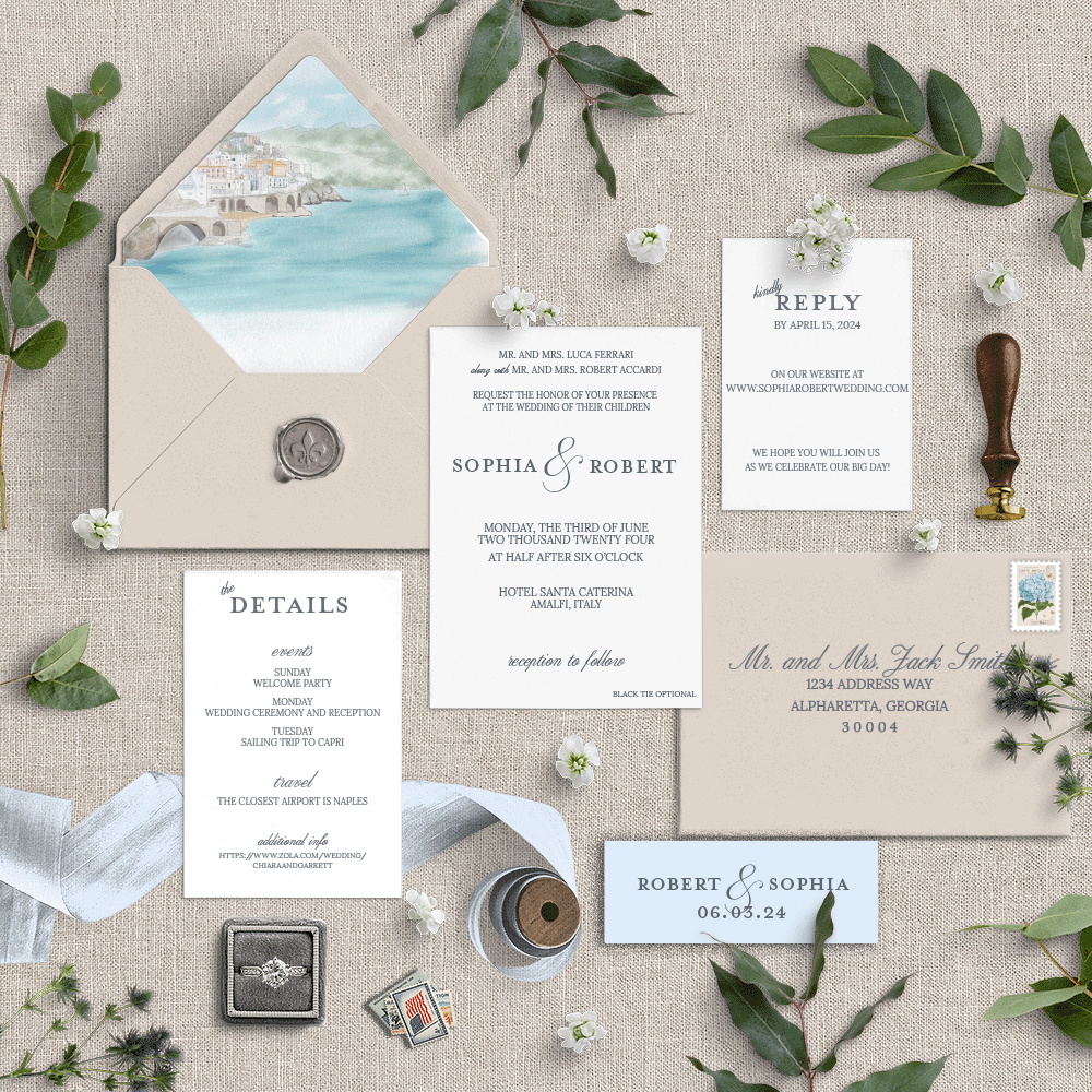 Destination Unknown Wedding Invitation Suite