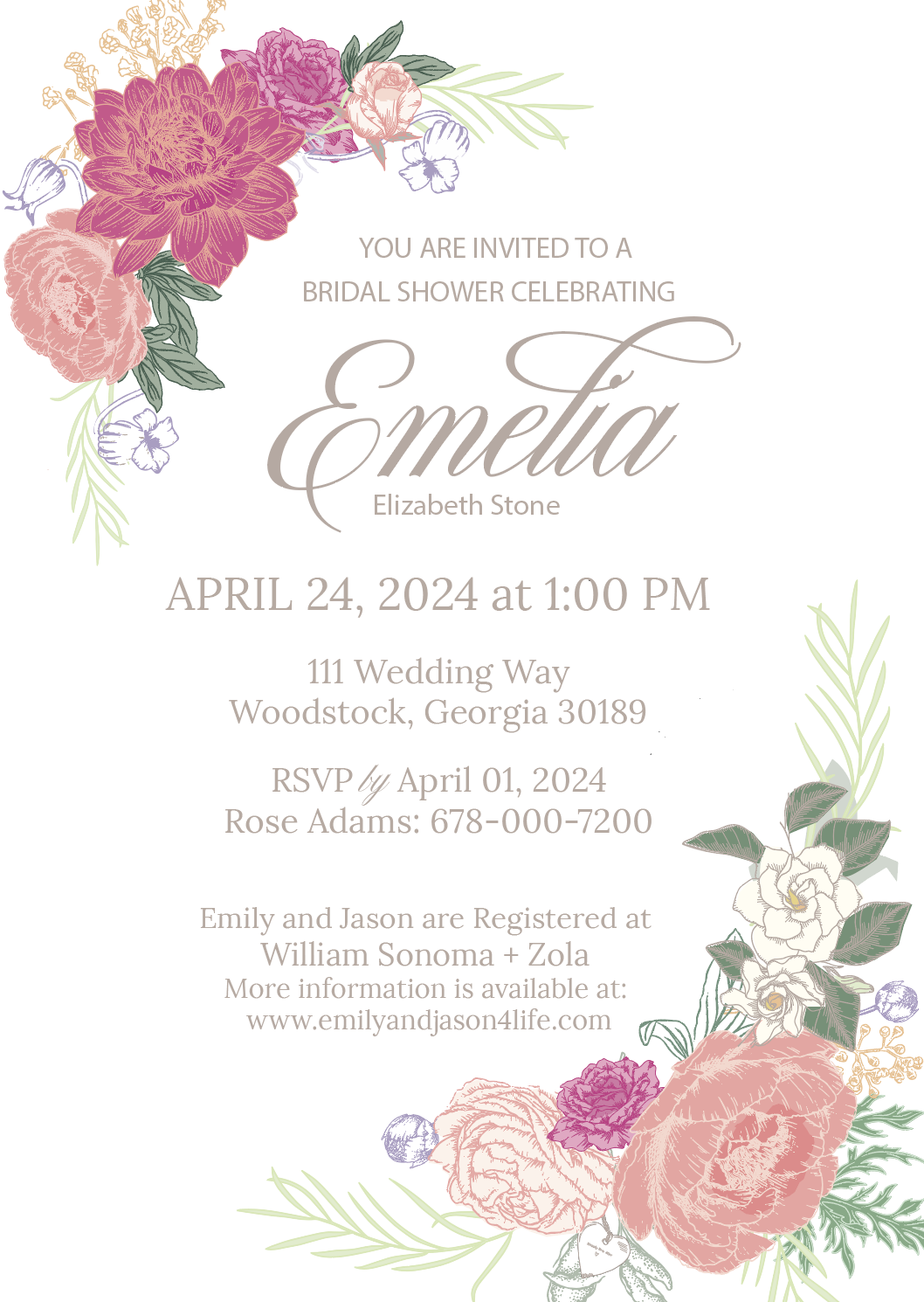 Floral Shower Invitation