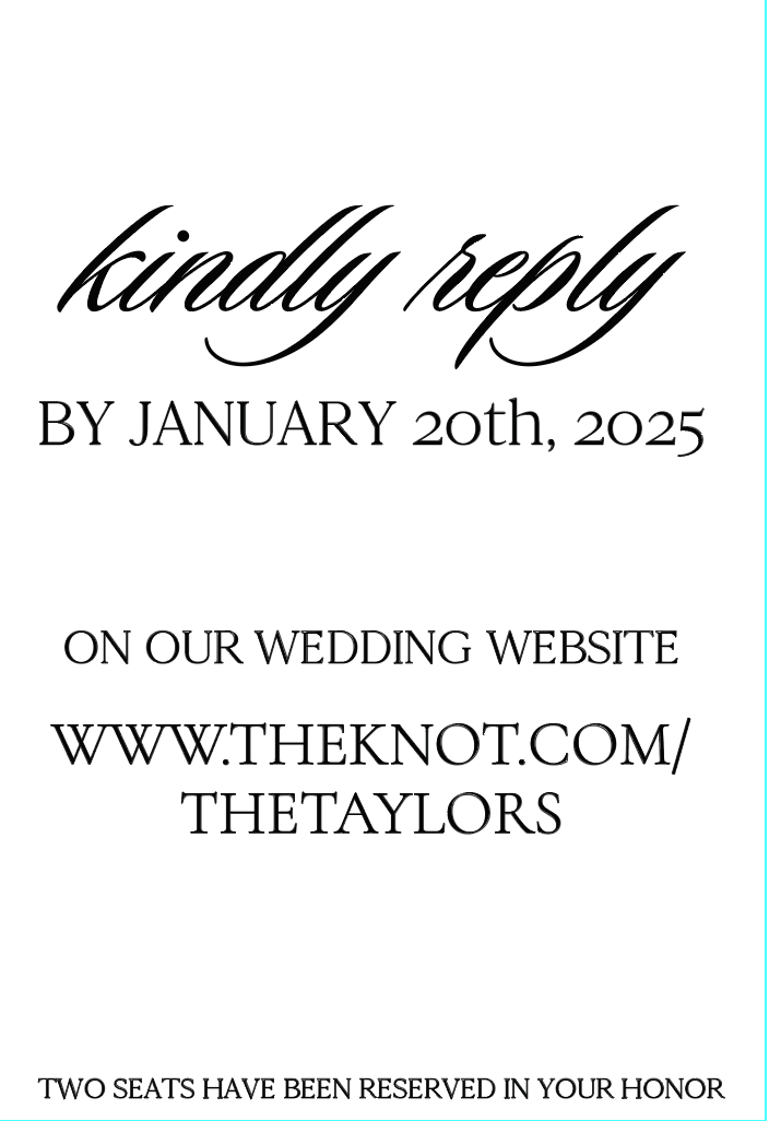 Simple Classic Wedding Invitation Suite