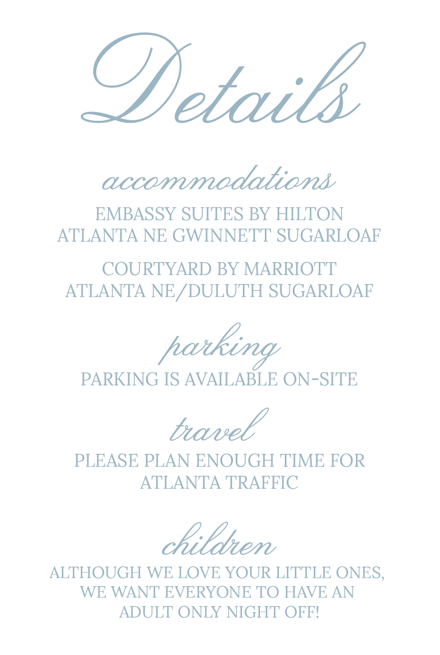 Something Blue Wedding Invitation Suite