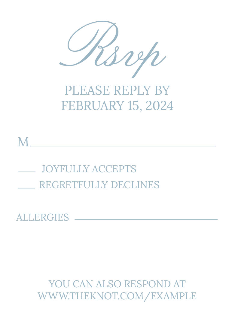 Something Blue Wedding Invitation Suite