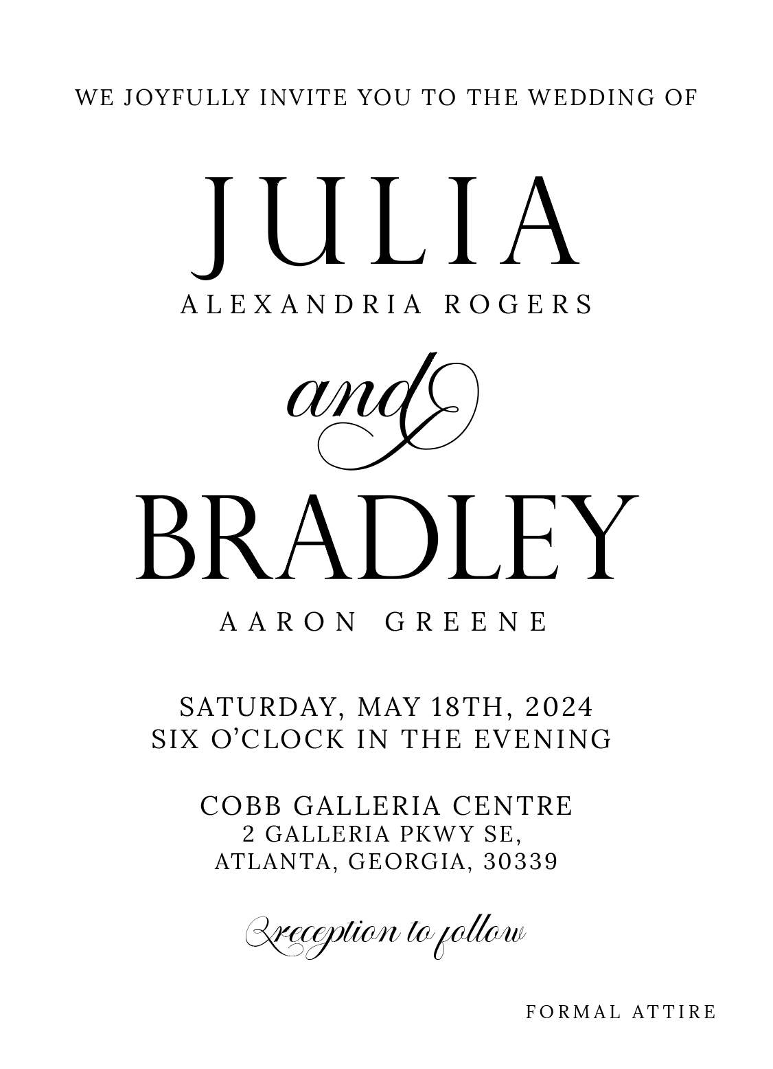 Bold Statements Wedding Invitation Suite