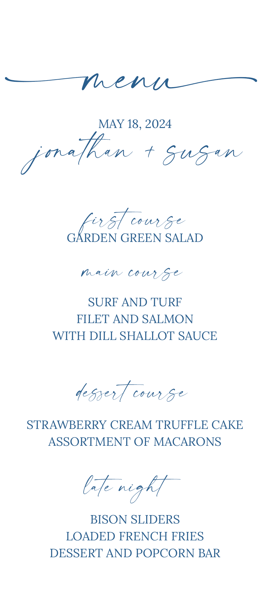 Easy Flourish Menu