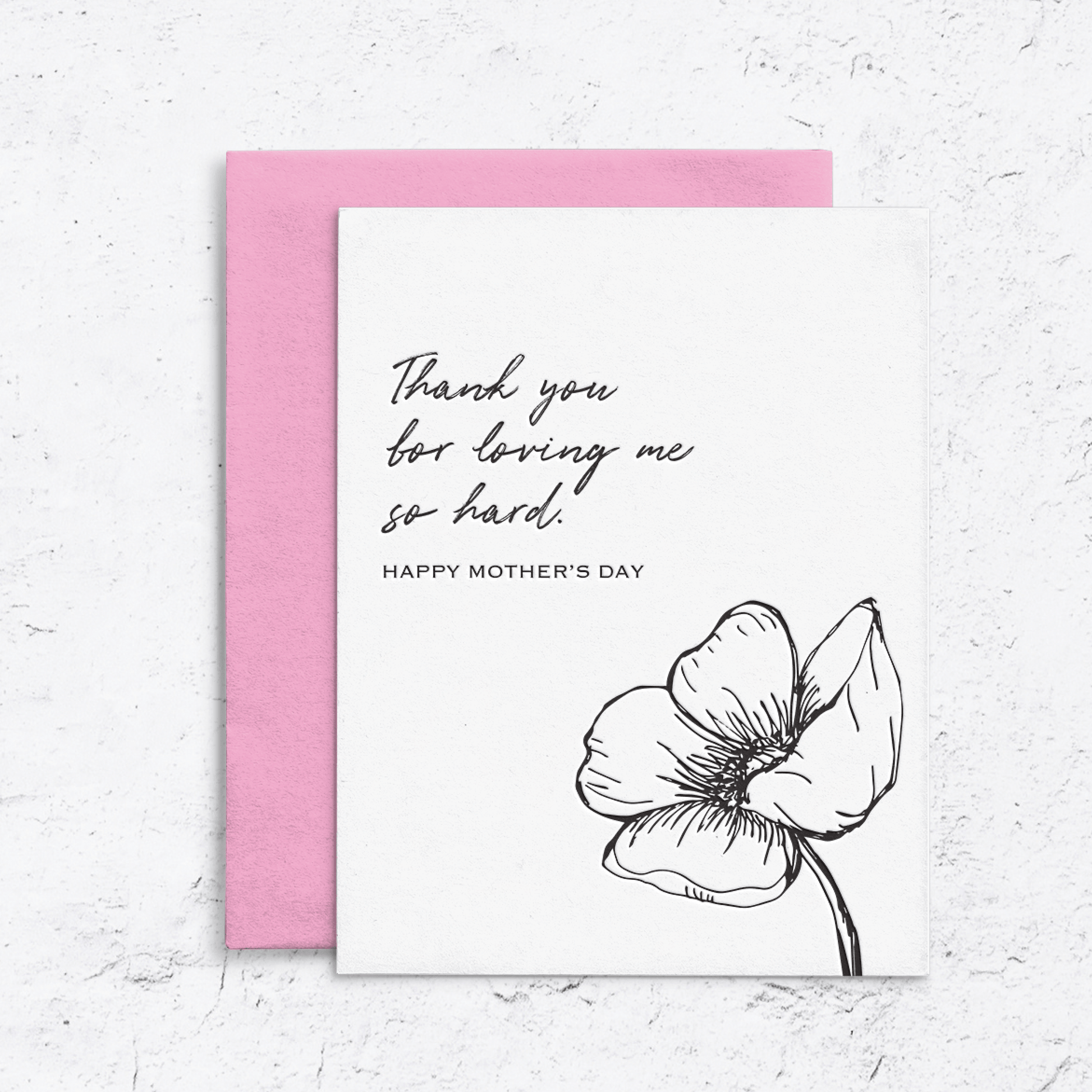 Mothers Day Thank You Letterpress Card